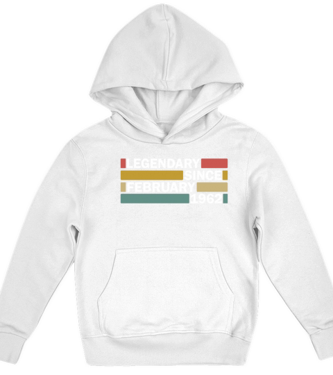 60th birthday February vintage 1962 gift idea Kids Hoodie
