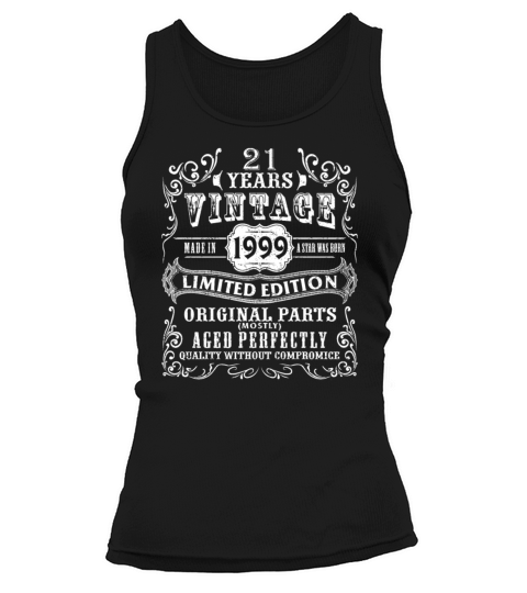 Vintage Made in 1999 21st Birthday Gift 21 Years O Women's Tank Top