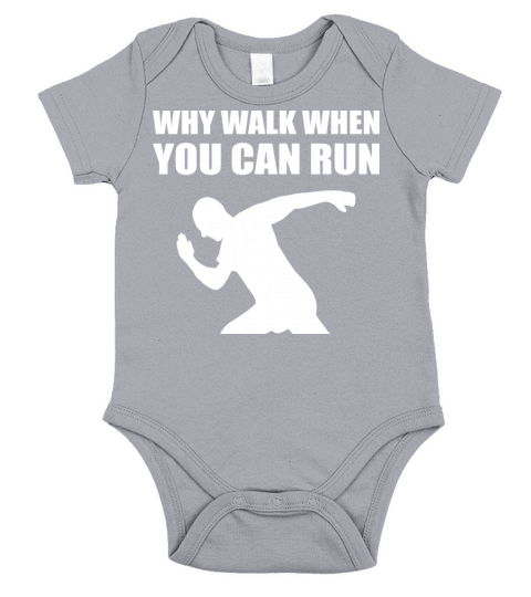Why Walk Funny Athlete Gift Short Sleeve Baby One-Piece