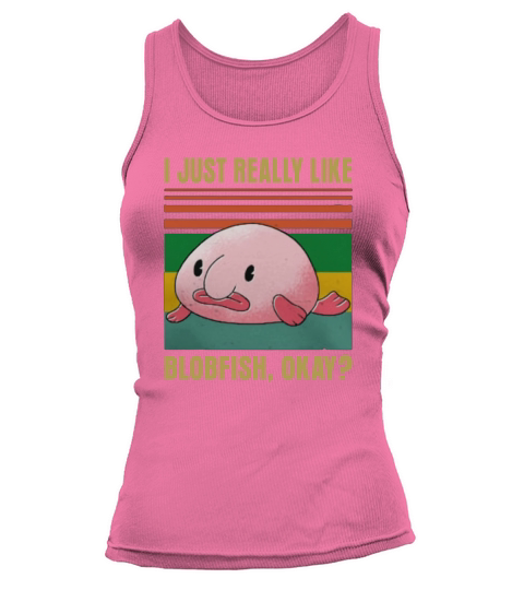 Blobfish Blobby Fishing Retro Vintage Tank top Woman