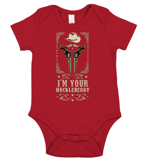 Im Your Huckleberry Vintage Cowboy Say When Short Sleeve Baby One-Piece