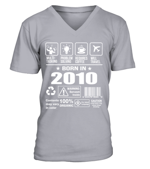 Born In 2010 Men's V-Neck T-shirt