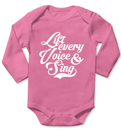 Lift Every Voice and Sing Black African American Long Sleeve Baby One-Piece
