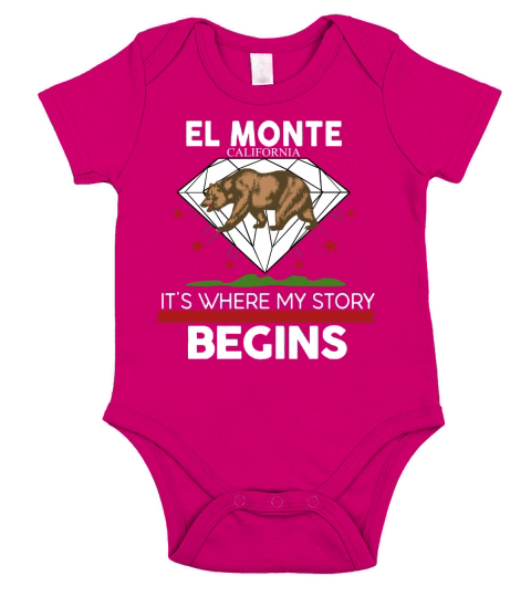 El Monte California Short Sleeve Baby One-Piece