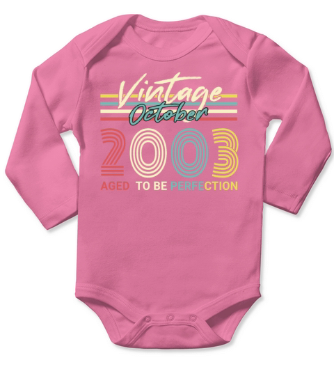 October 2003 Vintage Perfection Long Sleeve Baby One-Piece