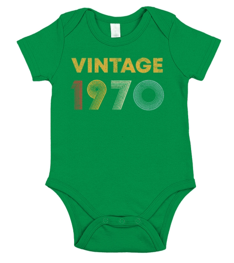 Vintage 1970 50th Birthday Short Sleeve Baby One-Piece