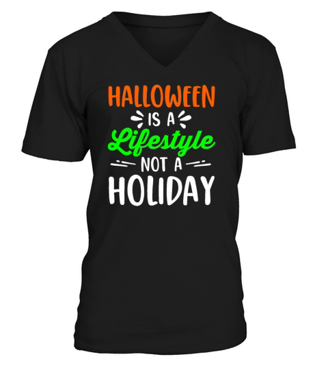 Costume Pumpkin Creepy Holiday Halloween Men's V-Neck T-shirt