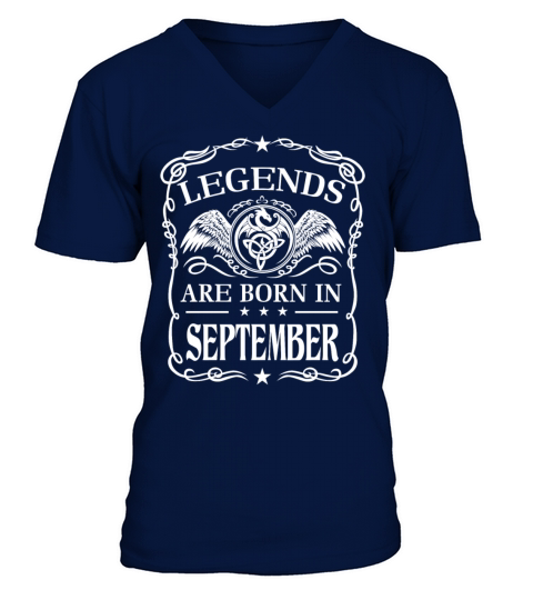 Legends are born in September Men's V-Neck T-shirt
