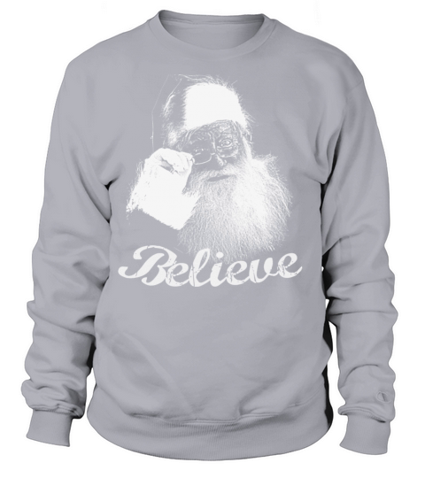 Santa Claus Believe Monochrome Women's Sweatshirt