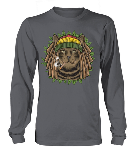 Rasta Cat Marijuana Cannabis 420 Women's Long Sleeve