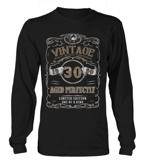 30th Birthday Gift Vintage 1990 Aged Perfectly Women's Long Sleeve