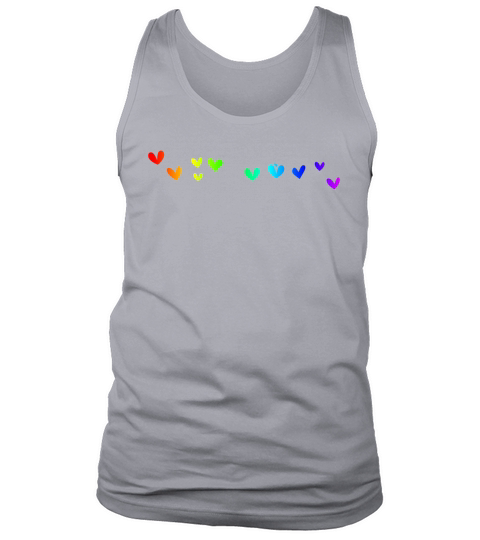 Minimalism hearts in rainbow colors gift Men's Tank Top