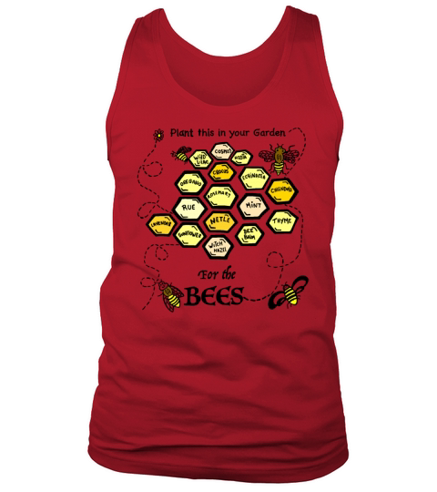 Plant a Garden to Save the Bees Hand Drawn Design Men's Tank Top