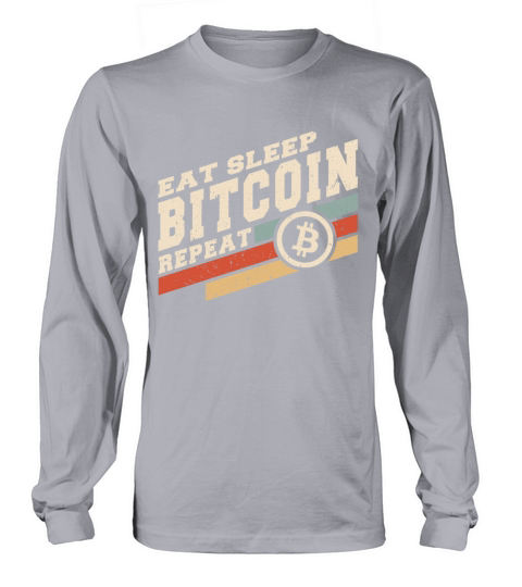 Bitcoin - Retro - EAT SLEEP BITCOIN Women's Long Sleeve