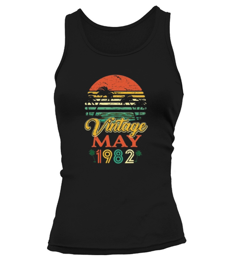Vintage May 1982 T Shirt 37th Birthday T Shirt Women's Tank Top