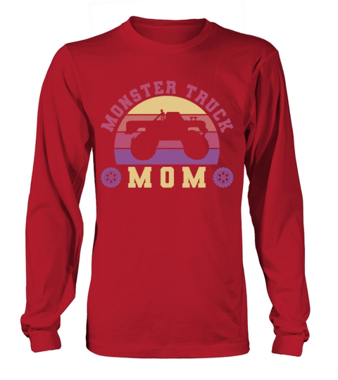 Retro Vintage Monster Truck Mom Men's Long Sleeve