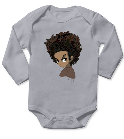 HUEY FREEMAN BLACK POWER CUTE Long Sleeve Baby One-Piece