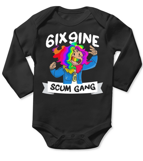6Ix9ine Scum Gang Long Sleeve Baby One-Piece