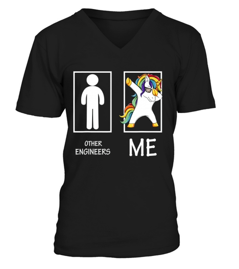Other Engineers Me Unicorn Dabbing shirt - Coffee Mug (colored) V-Neck T-shirt