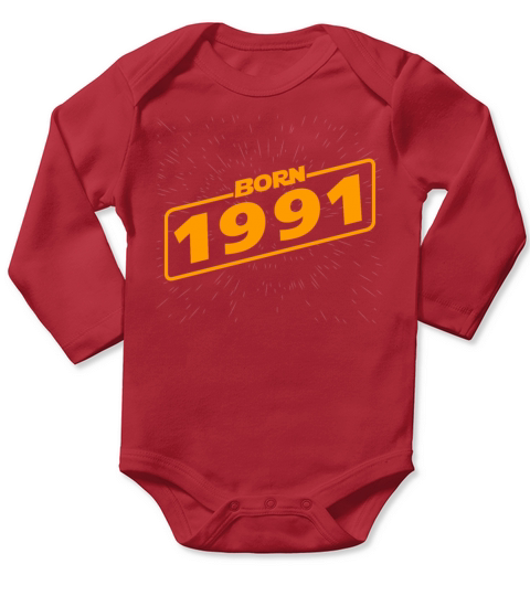 Birthday present Born 1991 Year Long Sleeve Baby One-Piece