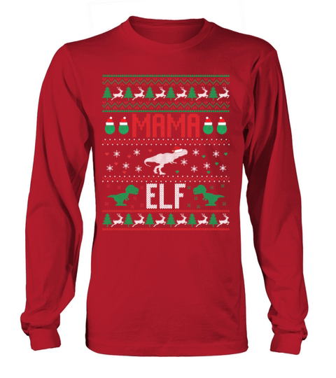 Mama Elf - Funny Christmas Women's Long Sleeve