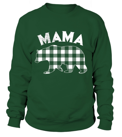Black And White Buffalo Plaid Mama Bear Sweatshirt Unisex