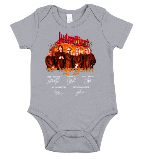 Judas Priest 50th anniversary 1969-2019 signatures shirt Short Sleeve Baby One-Piece