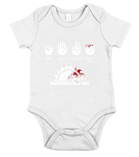 Rock Paper Scissors Table Saw Short Sleeve Baby One-Piece