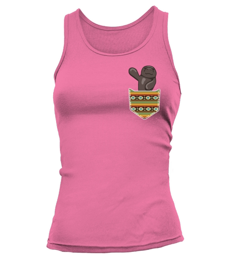 Manatee Pocket T-Shirt For Sea Cow Lover Gift Women's Tank Top