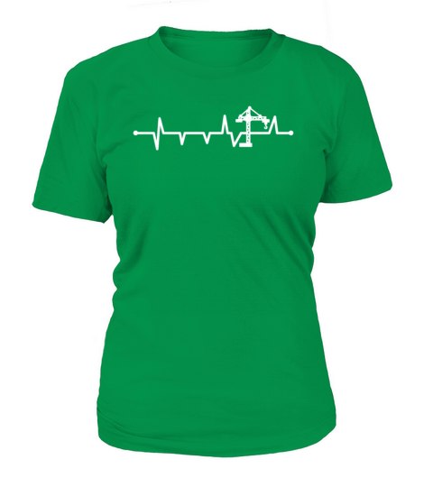 Funny Heartbeat Crane Operator EKG Pulse Rate T-Shirt Woman
