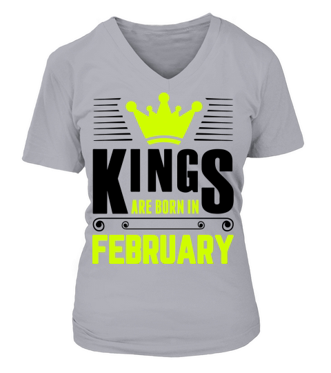 Kings Are Born In February Women's V-Neck T-shirt