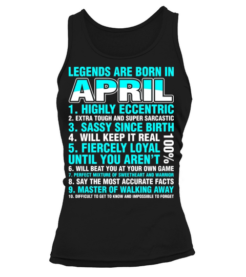 Legends Are Born In April Women's Tank Top