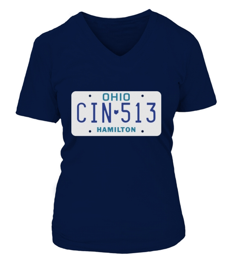 Retro Cincinnati Ohio CIN-513 license plate  - Mens Premium T-Shirt V-neck T-Shirt Woman