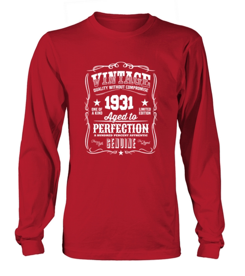 Vintage 1931 Aged to Perfection Long sleeved Unisex