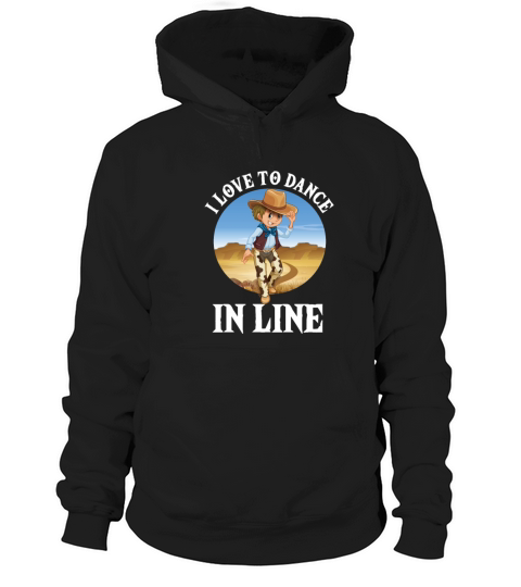 I Love To Dance In Line Country Rodeo Music Gift Men's Hoodie