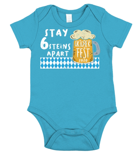 Oktoberfest 2020 Bavarian 6 Stein Apart Beer Octob Short Sleeve Baby One-Piece