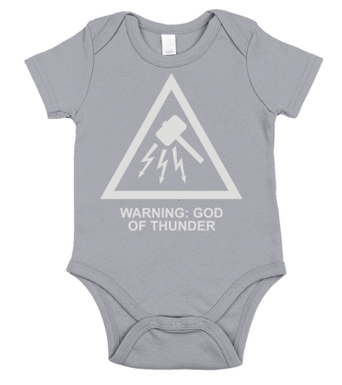 Warning God of Thunder Short Sleeve Baby One-Piece