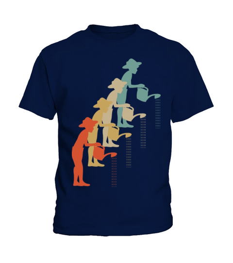Retro Vintage Style Gardener Garden Gardening Kids T-Shirt