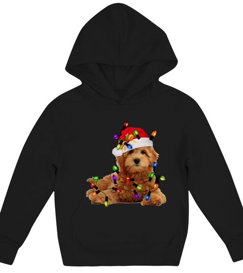 Official Goldendoodle Christmas Santa Funny Dog Lover Gift shirt Kids Hoodie
