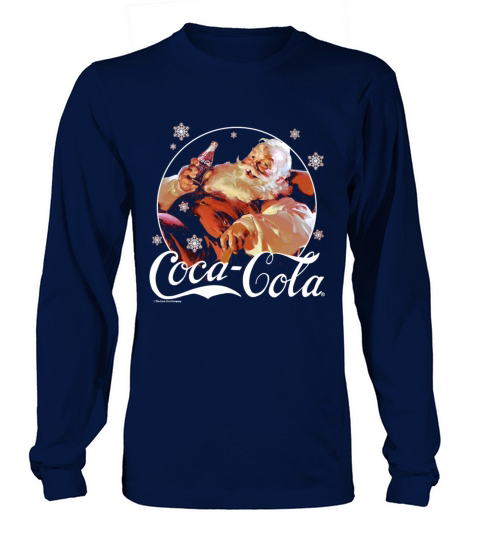 Coca-Cola Vintage Relaxing Santa Christmas Women's Long Sleeve