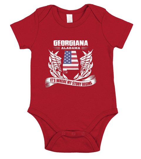 Georgiana, Alabama Its Where My Story Begins Shirt Short Sleeve Baby One-Piece