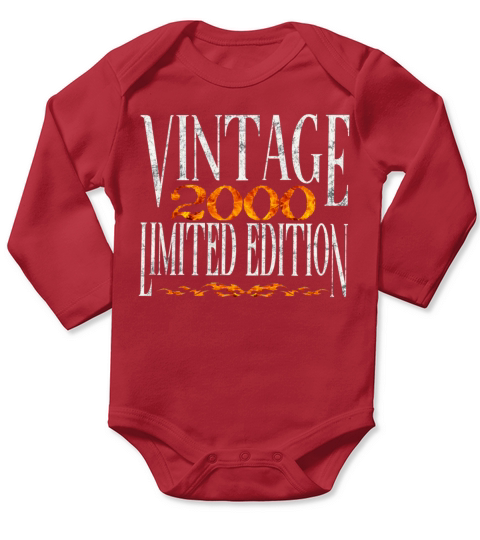 Vintage 2000 Birthday Gift Idea Long Sleeve Baby One-Piece