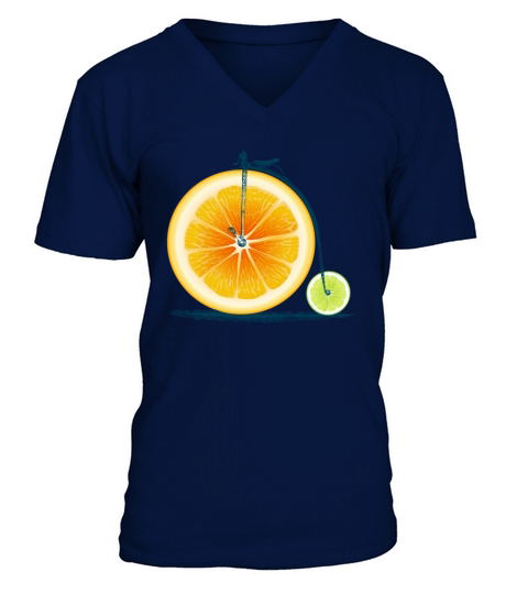 Orange Lime Old Bike Men's V-Neck T-shirt