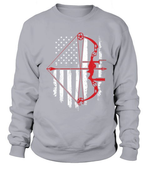 BowHunter Distressed American Flag Women's Sweatshirt