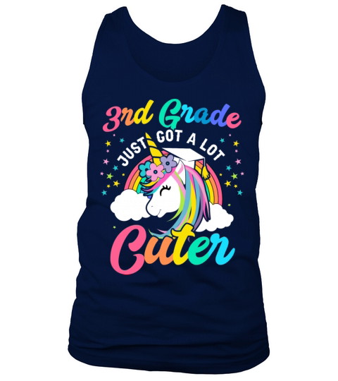 3RD Grade Just Got A Lot Cuter Rainbow Unicorn Men's Tank Top