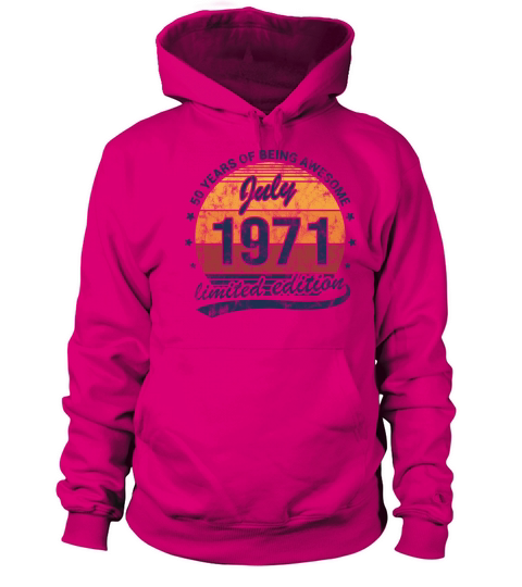 50 Years Old Awesome Limited Edition July 1971 Men's Hoodie