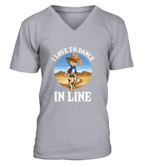 I Love To Dance In Line Country Rodeo Music Gift Men's V-Neck T-shirt