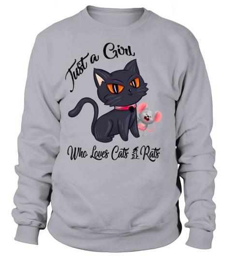 Just a Girl Who Loves Cats Rats cat t shirts Tees Women's Sweatshirt