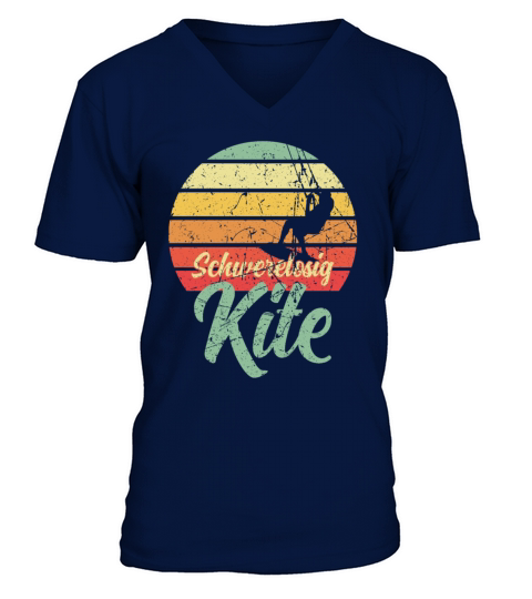 Funny saying kitesurfing vintage kitesurfer Men's V-Neck T-shirt