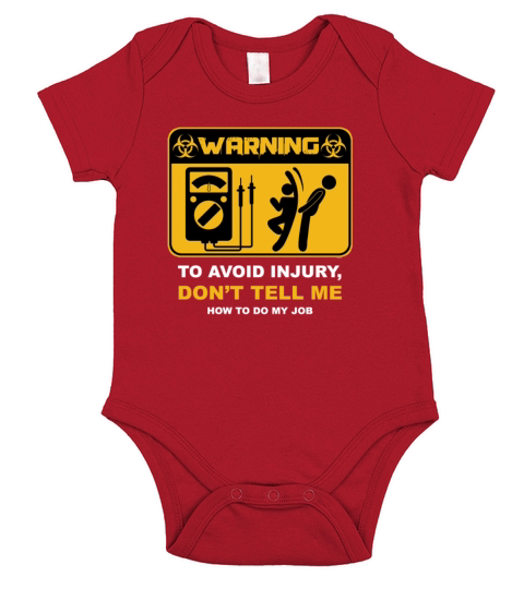 Electrical Warning To Avoid Injury Short Sleeve Baby One-Piece